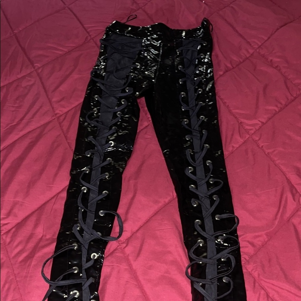 Liquid latex tie pants